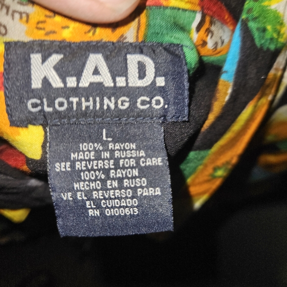 Men's Hawaiian Style button down Tiki Drinks theme - Picture 4 of 5